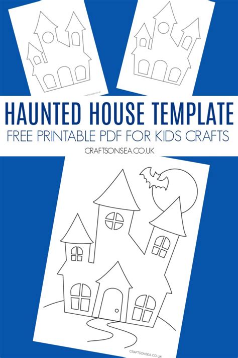 free printable haunted house template